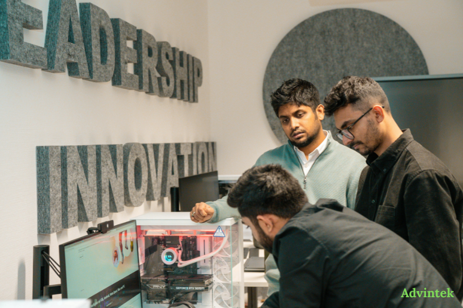 UAE Business team reviewing ERP system setup for UAE e-invoicing and digital compliance